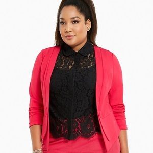 Torrid Cutaway Blazer Love Potion Hot Pink NWT